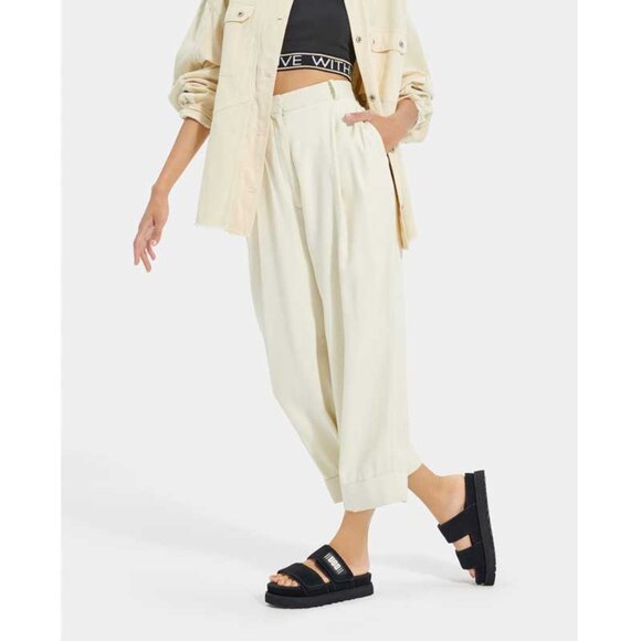 NWOB 🤍 UGG $99 Spring Platform Stap Slides Sandal Black Birkenstock Velcro Suede - Picture 2 of 4